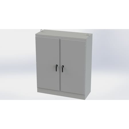 Saginaw Control & Engineering 3 Point Latch with Padlock/Keylock Handle Electrical Enclosures, 72 in H, 24 in D, 60 in W SCE-72EL6024FSD